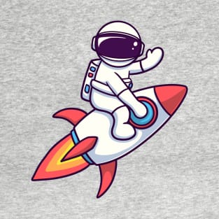 Astronaut Riding Rocket T-Shirt